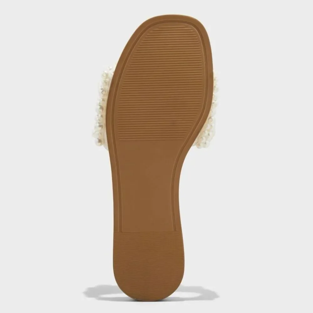 A New Day - Women's Nylah Pearl Slide Sandals - A New Day Crea Cream - Picture 4 of 4